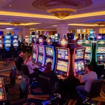Coba keberuntungan Anda di mesin slot dalam suasana meriah kasino Paris Las Vegas.