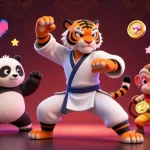 Engage with the vibrant world of sàn cá cược GMNC, showcasing a fun and dynamic casino atmosphere with cartoon characters.