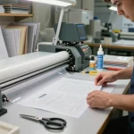 bóc giấy ép plastic service with technician carefully removing lamination from important documents in a professional workshop