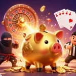 Experience Pengeluaran Hk results live with a vibrant 3D casino-themed illustration showcasing dynamic characters.