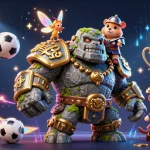 Experience the thrill of uu 88 with a magical scene featuring animated characters and sports elements.
