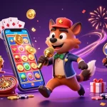 Engage in thrilling gaming at ck33 with a vibrant comedy casino scene featuring lively hyenas.