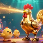 Permainan menarik di Situs LUXURY777 dengan slot berwarna-warni dan karakter robot bersinar.