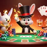 Zbet offers thrilling moments of magic and excitement with poker chips, golden coins, and vibrant characters.