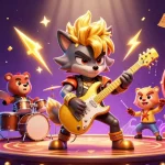 Experience the thrill of link vào net88 as the rock star wolf and drummer bear captivate on stage.