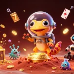 Discover exciting slots and jackpots at Ceri123 with vibrant digital art illustration.
