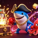 Experience the thrill of jun88 with a lively 3D casino scene featuring vibrant characters and exciting game elements.