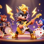 lu88 promotes excitement with a dazzling casino stage scene featuring colorful characters and dynamic game elements.